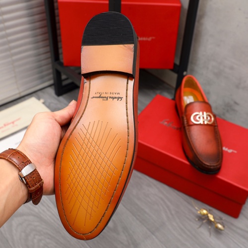 Replica Salvatore Ferragamo Leather Shoes For Men #1148778 $85.00 USD for Wholesale
