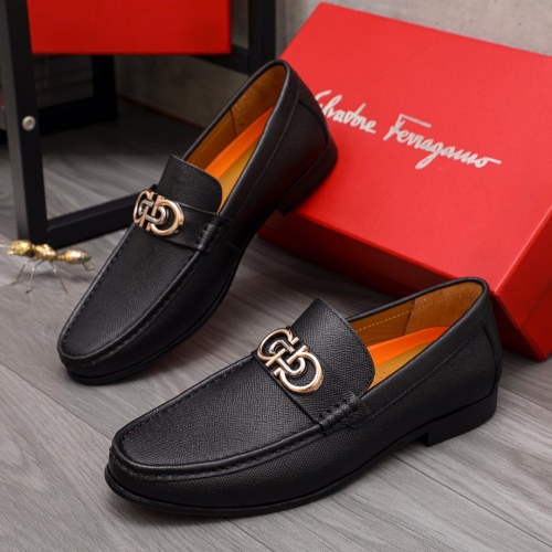 Salvatore Ferragamo Leather Shoes For Men #1148779 $85.00 USD, Wholesale Replica Salvatore Ferragamo Leather Shoes