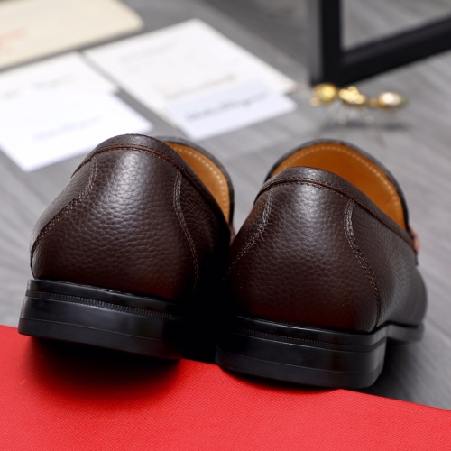 Replica Salvatore Ferragamo Leather Shoes For Men #1148802 $88.00 USD for Wholesale