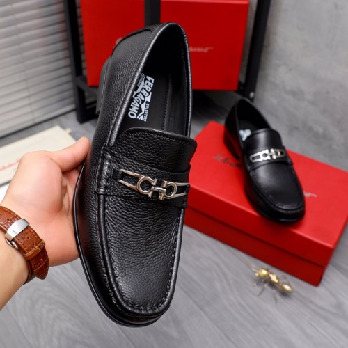 Replica Salvatore Ferragamo Leather Shoes For Men #1148803 $88.00 USD for Wholesale