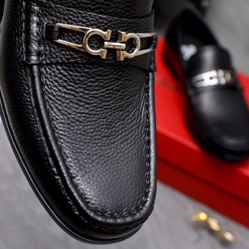 Replica Salvatore Ferragamo Leather Shoes For Men #1148803 $88.00 USD for Wholesale