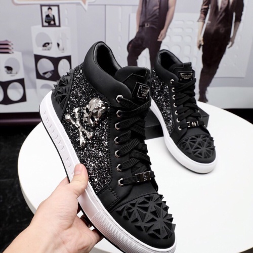 Replica Philipp Plein PP High Tops Shoes For Men #1148884 $80.00 USD for Wholesale
