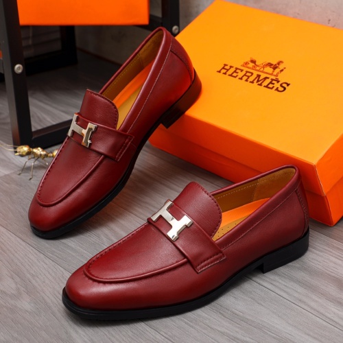 Hermes Leather Shoes For Men #1149004 $85.00 USD, Wholesale Replica Hermes Leather Shoes