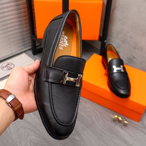 Replica Hermes Leather Shoes For Men #1149005 $85.00 USD for Wholesale