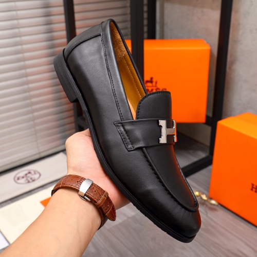 Replica Hermes Leather Shoes For Men #1149005 $85.00 USD for Wholesale