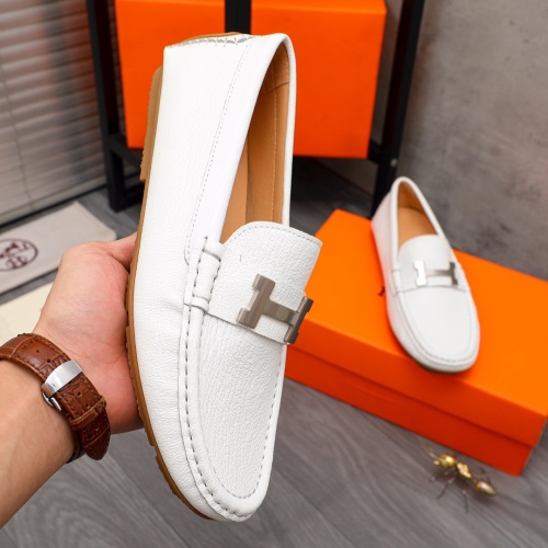 Replica Hermes Leather Shoes For Men #1149006 $68.00 USD for Wholesale
