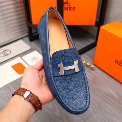 Replica Hermes Leather Shoes For Men #1149007 $68.00 USD for Wholesale