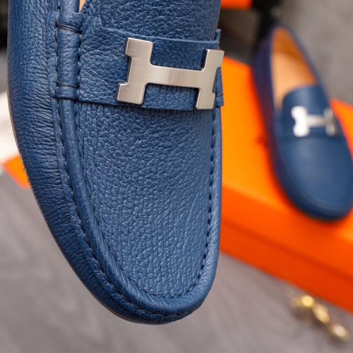 Replica Hermes Leather Shoes For Men #1149007 $68.00 USD for Wholesale