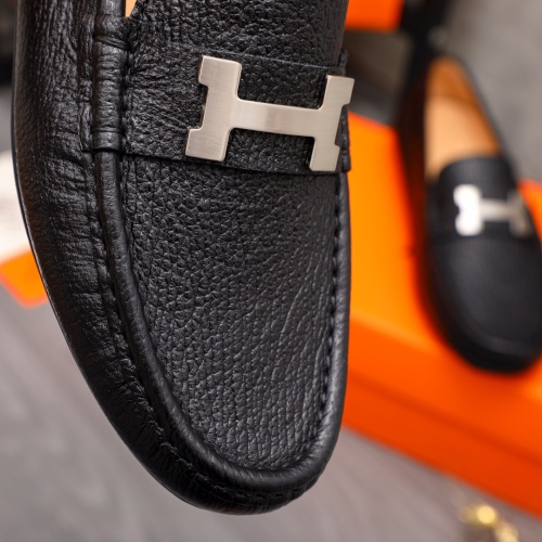 Replica Hermes Leather Shoes For Men #1149008 $68.00 USD for Wholesale