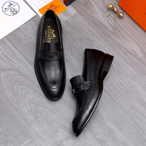 Replica Hermes Leather Shoes For Men #1149009 $82.00 USD for Wholesale