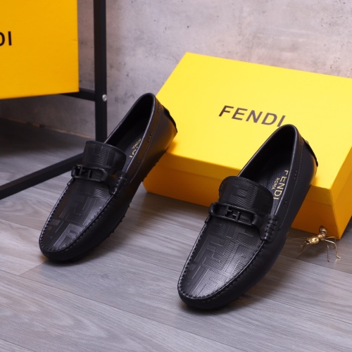 Replica Fendi Leather Shoes For Men #1149037 $72.00 USD for Wholesale