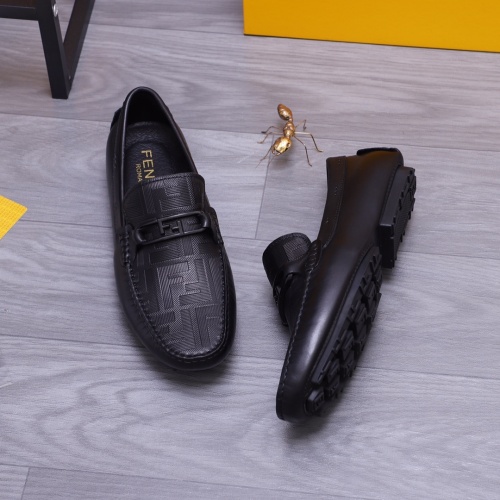Replica Fendi Leather Shoes For Men #1149037 $72.00 USD for Wholesale