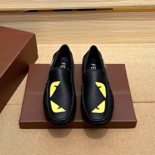 Replica Fendi Leather Shoes For Men #1149217 $72.00 USD for Wholesale