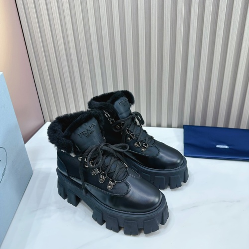 Replica Prada Boots For Women #1150066 $145.00 USD for Wholesale