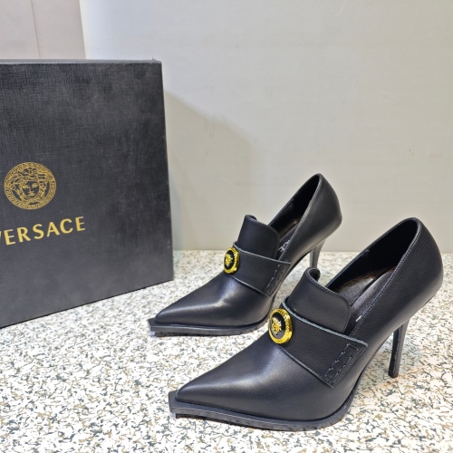 Versace High-Heeled Shoes For Women #1150196 $130.00 USD, Wholesale Replica Versace High-Heeled Shoes