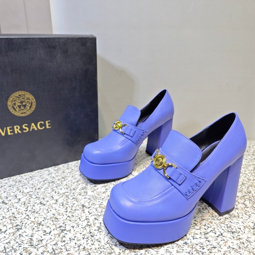 Versace High-Heeled Shoes For Women #1150223 $105.00 USD, Wholesale Replica Versace High-Heeled Shoes
