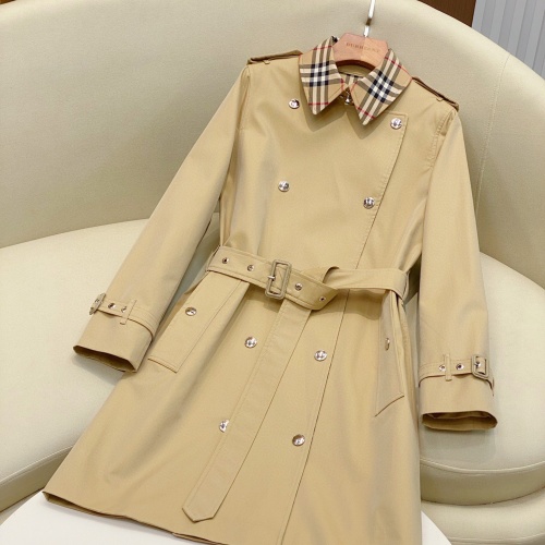 Burberry Trench Coat Long Sleeved For Women #1152074