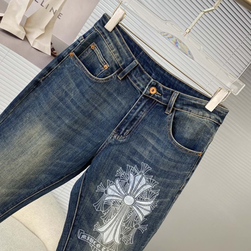 Replica Chrome Hearts Jeans For Men #1154704 $76.00 USD for Wholesale