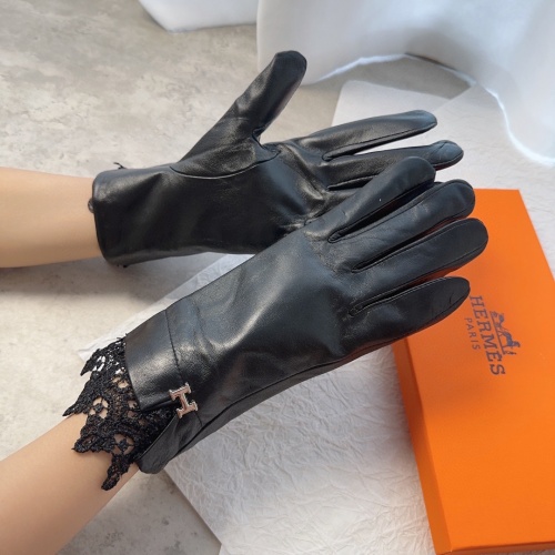 Replica Hermes Gloves For Women #1154982 $52.00 USD for Wholesale