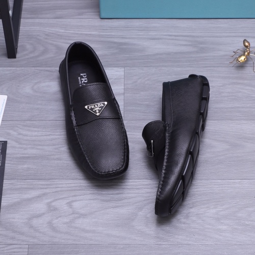 Replica Prada Leather Shoes For Men #1155455 $88.00 USD for Wholesale