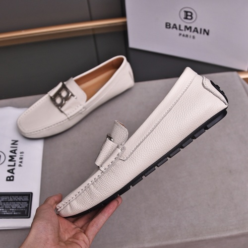 Replica Balmain Leather Shoes For Men #1155489 $76.00 USD for Wholesale