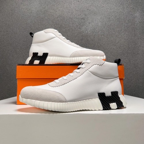 Replica Hermes High Tops Shoes For Men #1155493 $125.00 USD for Wholesale