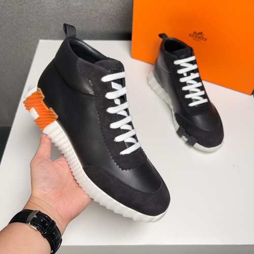 Replica Hermes High Tops Shoes For Men #1155499 $125.00 USD for Wholesale