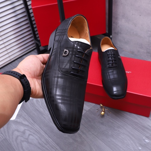 Replica Salvatore Ferragamo Leather Shoes For Men #1155555 $80.00 USD for Wholesale