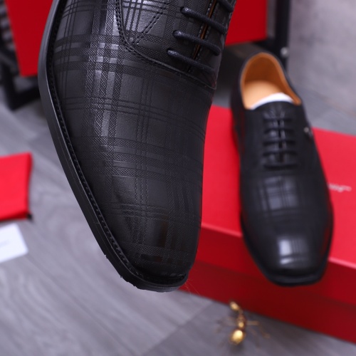 Replica Salvatore Ferragamo Leather Shoes For Men #1155555 $80.00 USD for Wholesale