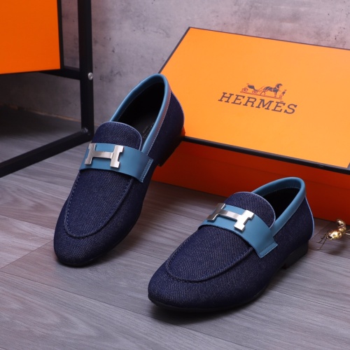 Hermes Leather Shoes For Men #1155557 $98.00 USD, Wholesale Replica Hermes Leather Shoes