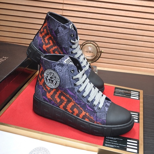 Replica Versace High Tops Shoes For Men #1155642 $85.00 USD for Wholesale
