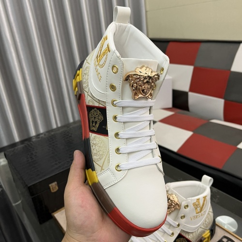 Replica Versace High Tops Shoes For Men #1155643 $80.00 USD for Wholesale