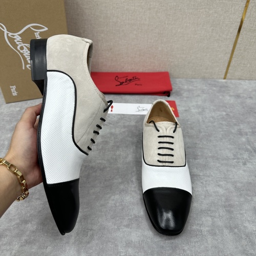Replica Christian Louboutin Leather Shoes For Men #1155693 $180.00 USD for Wholesale