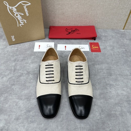 Replica Christian Louboutin Leather Shoes For Men #1155695 $180.00 USD for Wholesale