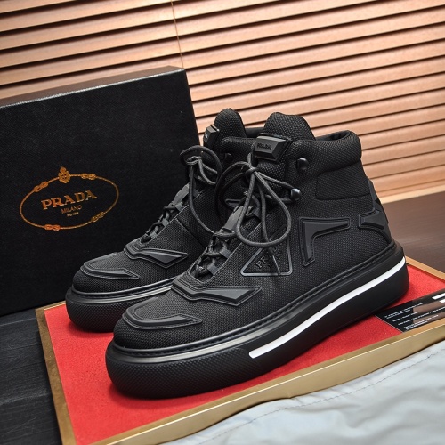 Prada High Top Shoes For Men #1155756 $115.00 USD, Wholesale Replica Prada High Top Shoes