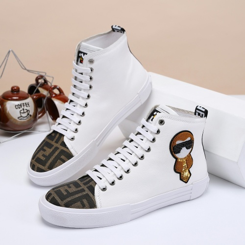 Fendi High Tops Casual Shoes For Men #1155789 $76.00 USD, Wholesale Replica Fendi High Tops Casual Shoes