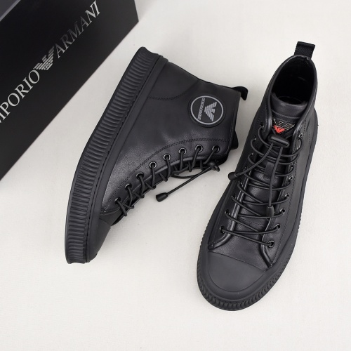Replica Armani High Tops Shoes For Men #1155858 $85.00 USD for Wholesale