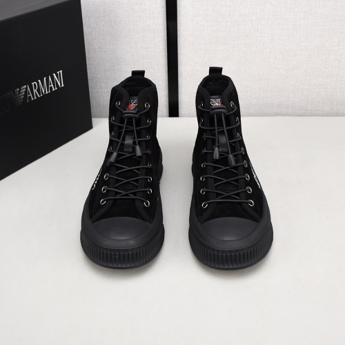 Replica Armani High Tops Shoes For Men #1155860 $85.00 USD for Wholesale
