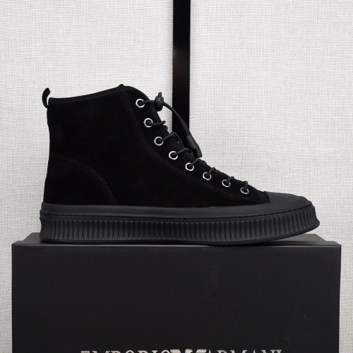 Replica Armani High Tops Shoes For Men #1155860 $85.00 USD for Wholesale