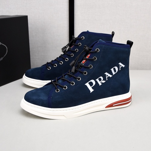 Prada High Top Shoes For Men #1155866 $85.00 USD, Wholesale Replica Prada High Top Shoes