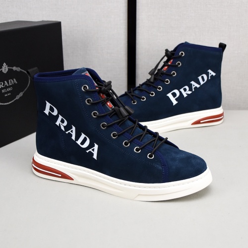 Replica Prada High Top Shoes For Men #1155866 $85.00 USD for Wholesale