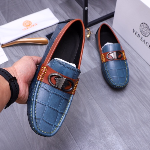 Replica Versace Leather Shoes For Men #1156085 $68.00 USD for Wholesale