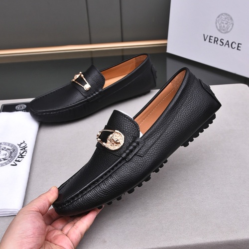 Replica Versace Leather Shoes For Men #1156098 $76.00 USD for Wholesale