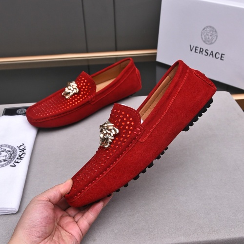 Replica Versace Leather Shoes For Men #1156102 $76.00 USD for Wholesale