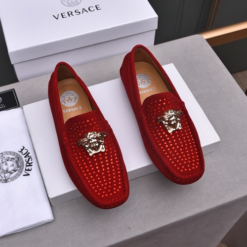 Replica Versace Leather Shoes For Men #1156102 $76.00 USD for Wholesale