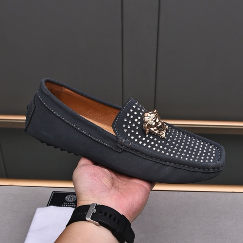 Replica Versace Leather Shoes For Men #1156103 $76.00 USD for Wholesale
