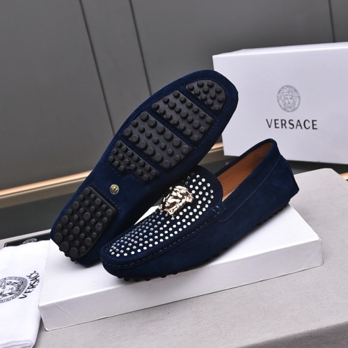 Replica Versace Leather Shoes For Men #1156104 $76.00 USD for Wholesale