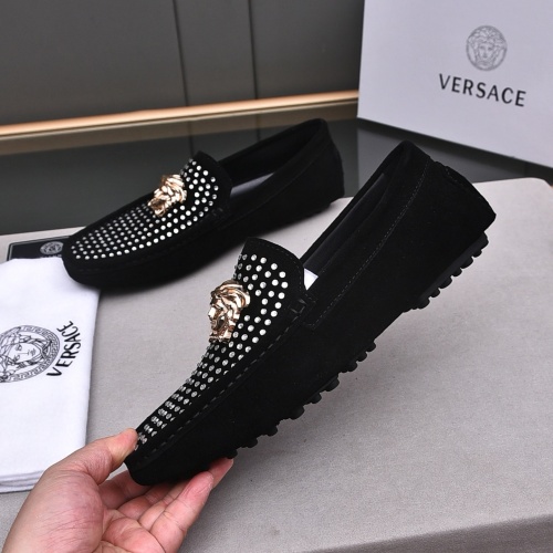 Replica Versace Leather Shoes For Men #1156105 $76.00 USD for Wholesale