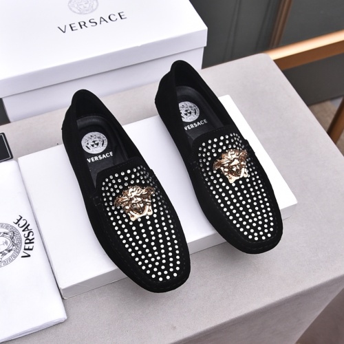 Replica Versace Leather Shoes For Men #1156105 $76.00 USD for Wholesale