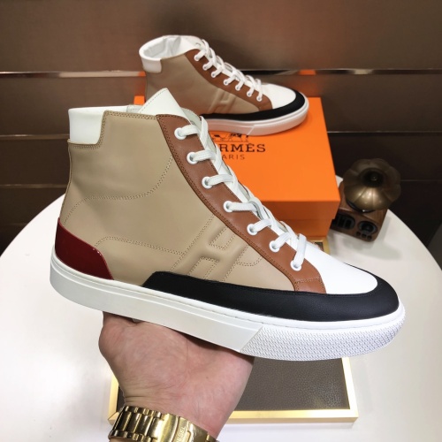 Replica Hermes High Tops Shoes For Men #1156189 $115.00 USD for Wholesale